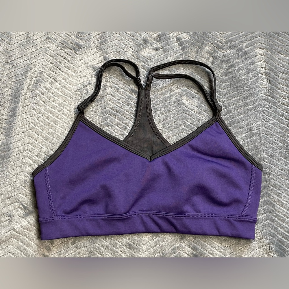 Adidas Climalite Racerback Sports Bra Purple Small